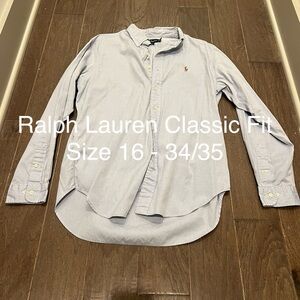 Ralph Lauren Light Blue Button Down Shirt